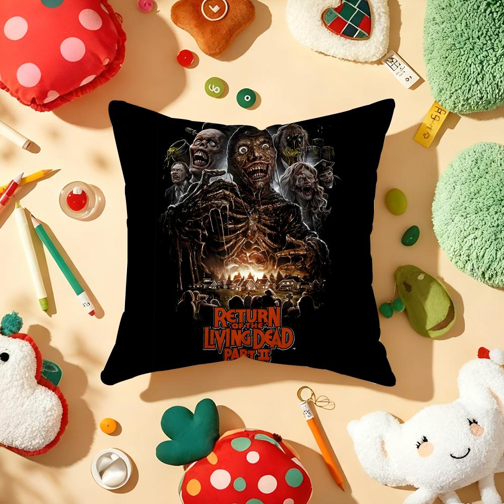 RReturn of the Living Dead Cushion Cover Plush Fabric Soft DoubleSided Printed Sofa Warm Winter Home Gift Pillow Cover