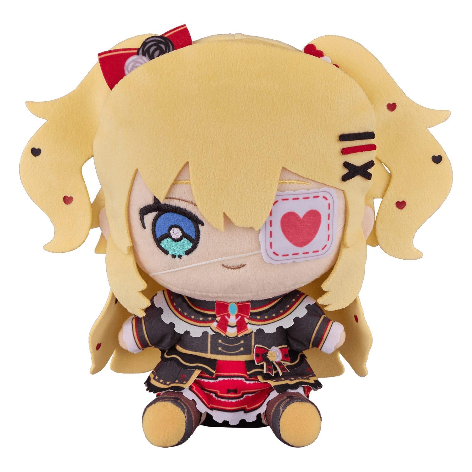 

Heart Akai Plush Toy in Gothic Lolita Costume, Hololive Friends with U Official Merchandise