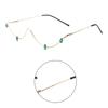Hip Hop Rhinestones Sunglasses Stylish Decorative Eye Glasses Half Frame W Shape Live Show Party Photo Props