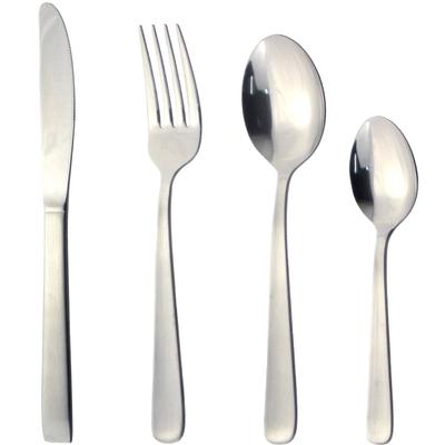 Ensemble de couverts Nagao Tsubame en acier inoxydable, compatible lave-vaisselle, fabriqué au Japon : couteau, cuillère, fourchette et cuillère à café. Acier 18-0, ensemble de 4 pièces. Service sûr.