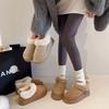 Retro Heightening Thick-soled Piled Thickened Snow Boots for Women's New Winter Warm Outer Wear Fluffy Cotton Shoes