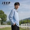 JEEP SPIRIT Men's Faux Two-Piece Long Sleeve Sweatshirt