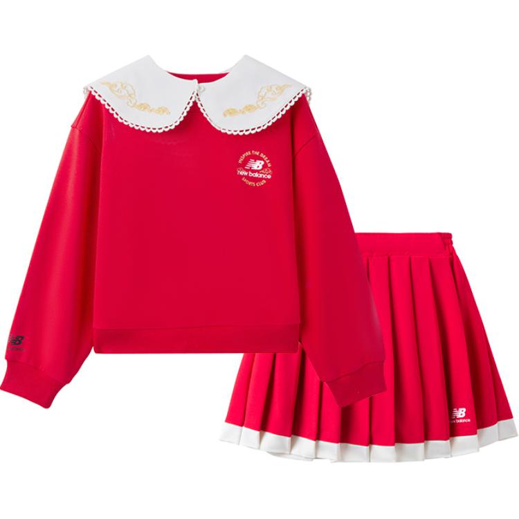 New Balance Grade School Two Piece Skirt Sets Ruffle Collar Moderate Short ND2PE1A132 110