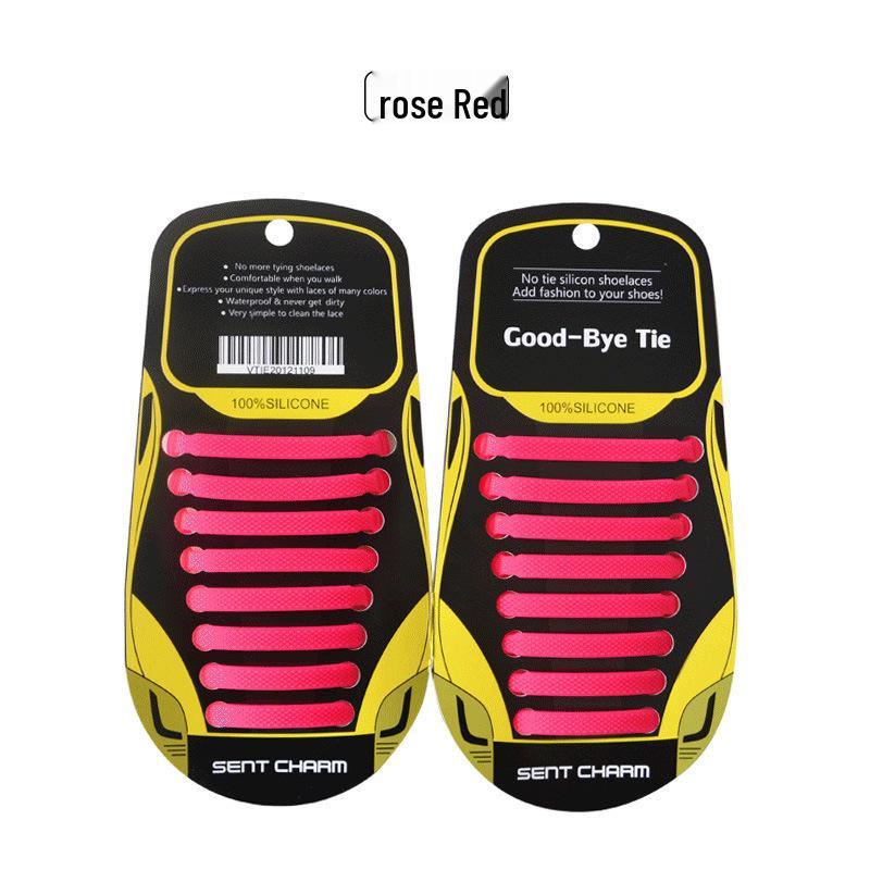 Colorful No-Tie Silicone Elastic Shoelaces - I-Shaped Design for Adults & Children