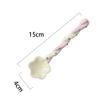 1Pc Ceramic Long Handle Spoon Cute Ice Cream Hand Painted Dessert Spoon With Long Handle Kitchen Tableware Accessories