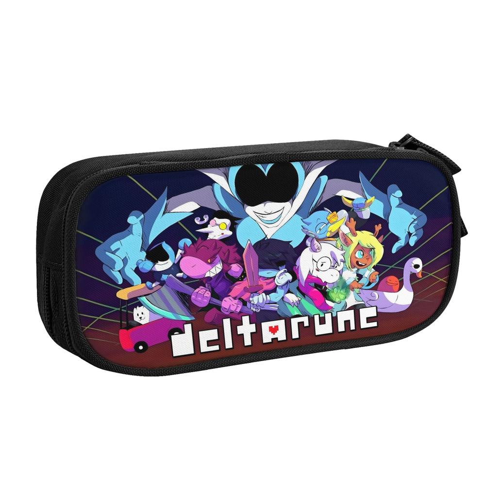 Computer Game Deltarune Pencil Cases for Boy Girl Large Capacity Pen Box Bag School Accessories