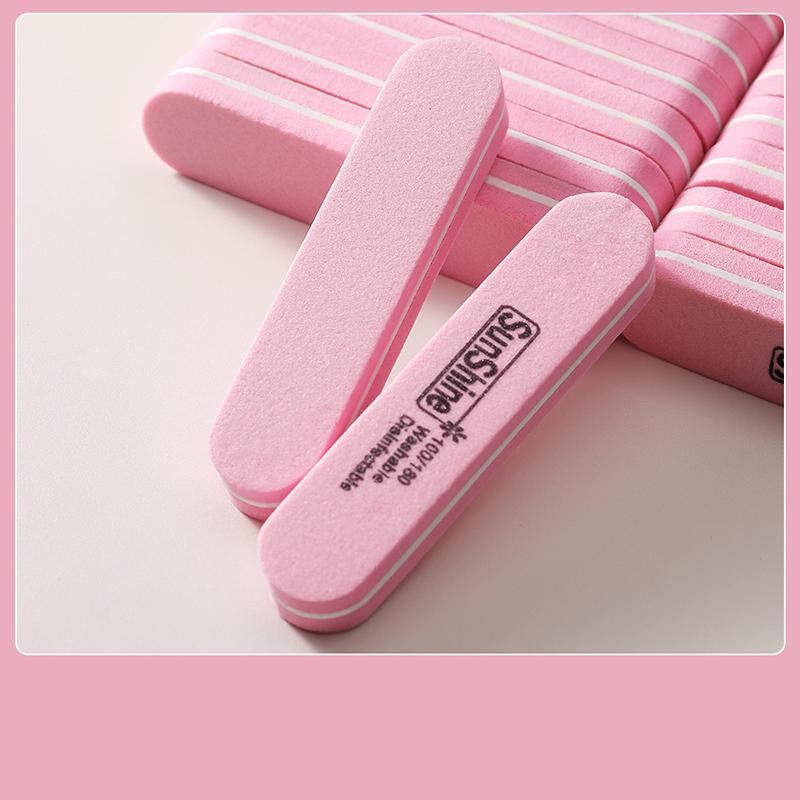 5Pcs Mini Nail File Buffers Sponge 100/180 Grit Double Sided Sanding Block Gel Polishing Foam Manicure Nail Art Files