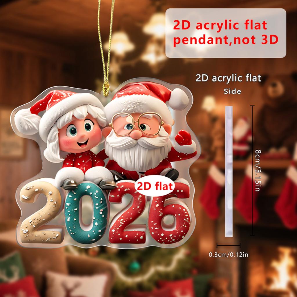 Christmas Decorative Pendants, Claus And Sleigh, Holiday Pendants, Christmas Tree Decorations