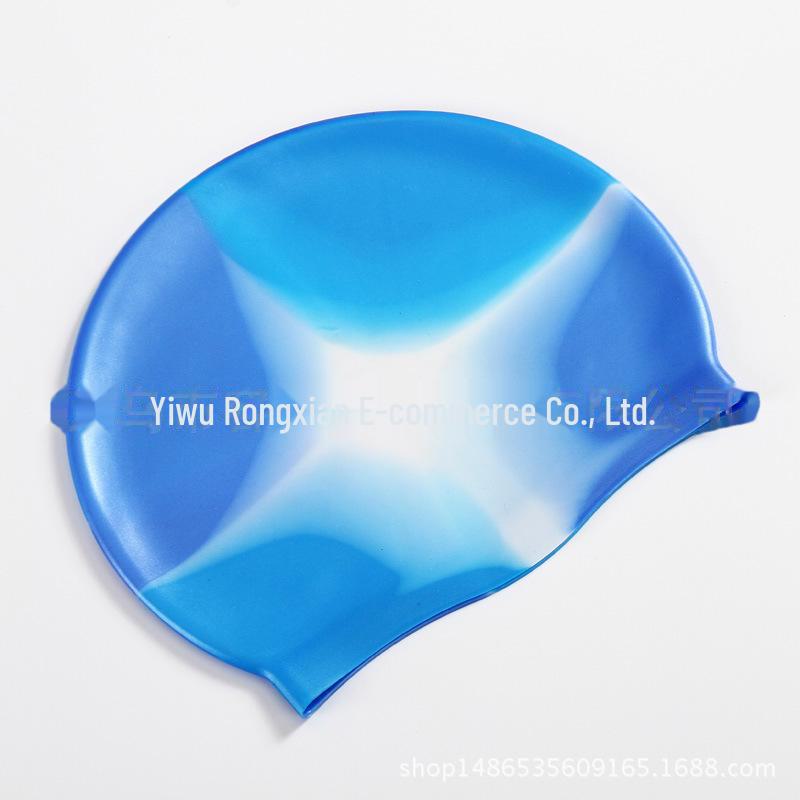 Non-Slip Waterproof Silicone Swim Cap for Adults – Comfortable, Logo Customizable