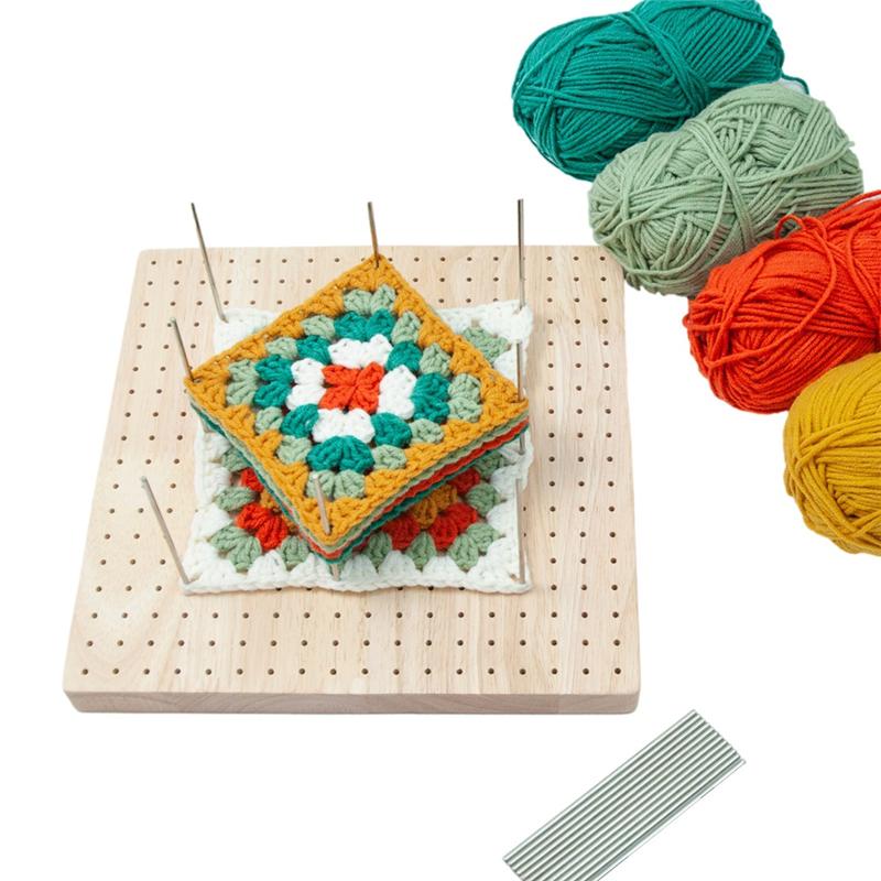 ABBY-1 SET Knitting Blocking Board Crochet Blocking Boards For Knitting With Rod Pins And Needles