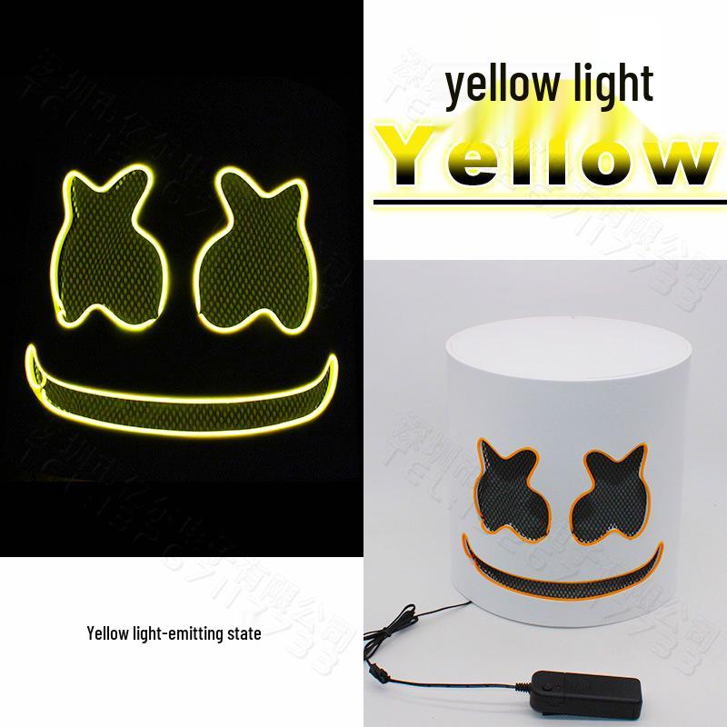 Светодиодная маска Marshmello - Головной убор для DJ-фестиваля и Хэллоуин-вечеринки