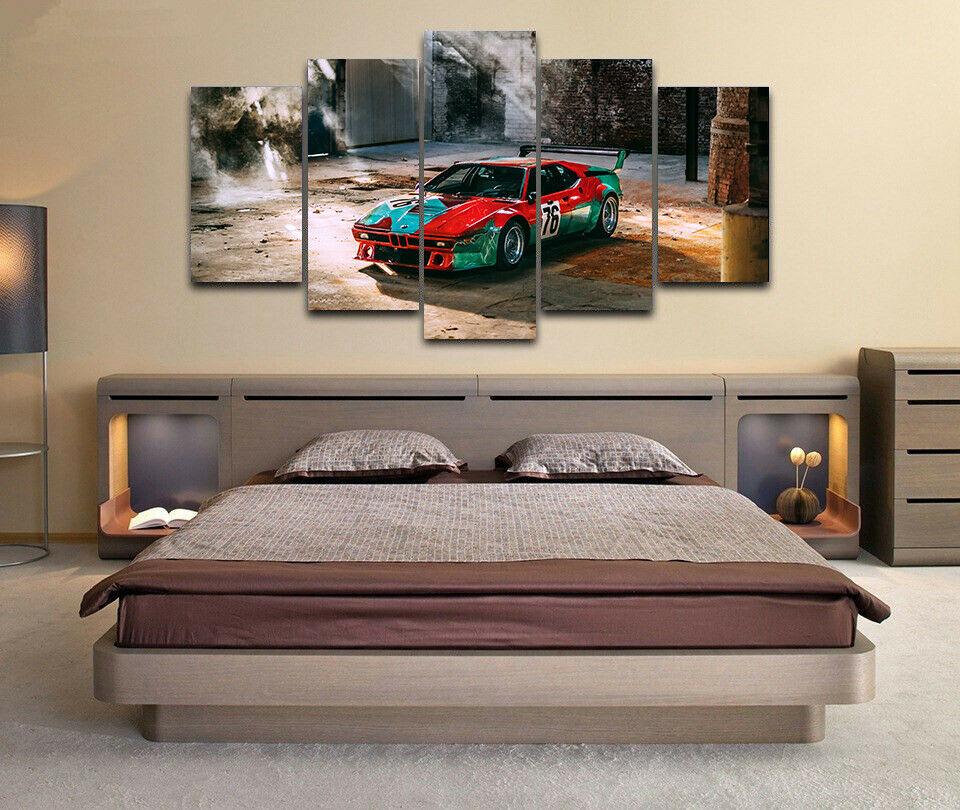 Classical M1 Group 4 Rennversion Sports Car 5 Panel Modern Wall Art Canvas HD Printed Posters Paintings Home Decor Pictures
