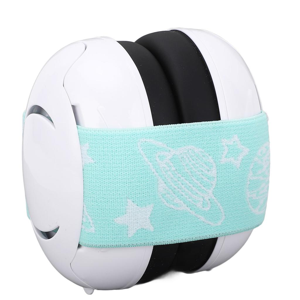Baby Earmuffs Hearing Protection Adjustable Band Portable Noise Cancelling Headphones for Infant Toddlers White