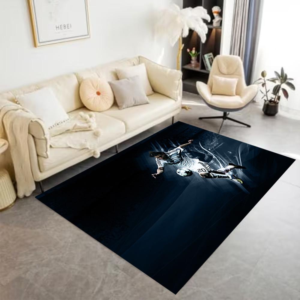 Soccer Player Action Floor Rug Office Rug Perfect for Foyer Entryway Study Room Dormitory Antislip Carpet Office Home Decor Gift for Festivals
