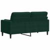 Vidaxl 2-Osobowa Sofa Z Poduszkami, Ciemnozielona, 140 Cm, Aksamit