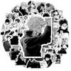 10/30/50/100 Piezas Pegatinas Clásicas de Anime Jujutsu Kaisen Calcomanías Geniales en Blanco y Negro Pegatina de Dibujos Animados Manga para Maleta Portátil Teléfono DIY