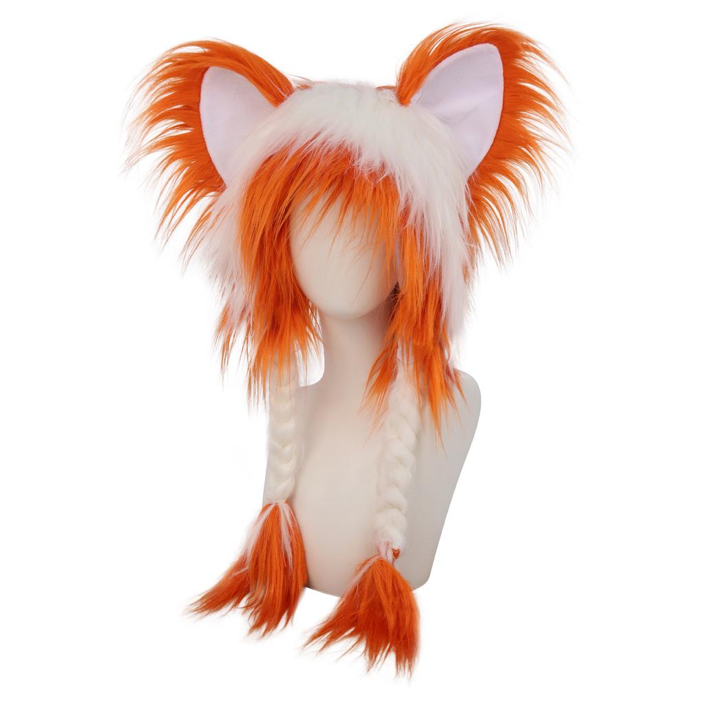 Plush fursuit niche two-dimensional cat ears and animal ears anime subculture unisex fried hair y2k headgear hat