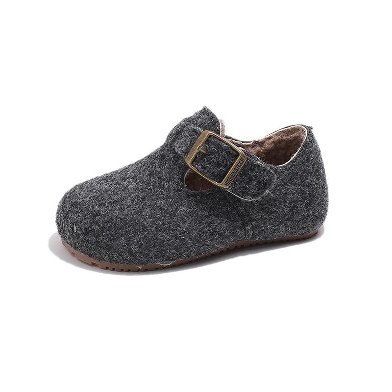 Birkenstock Winter 2025 Girls' Velvet Fur Shoes - Soft Sole, Thickened for Boys & Girls