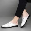 Fashion Trendy men's half slippers Breathable and Brand Designer Styles party and nightclubs Daily comfortable spring summer flat shoes