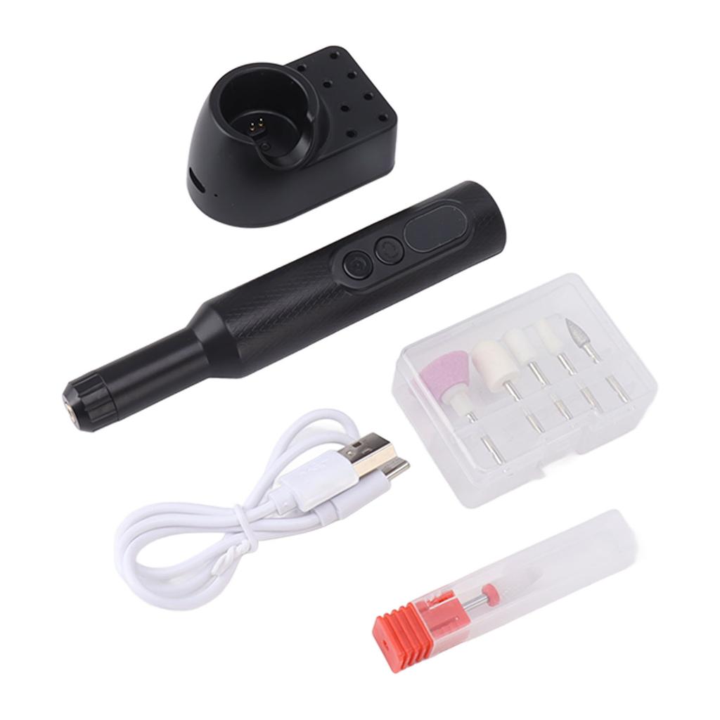 Electric Nail Drill Machine 18000RPM Dual Charging Dock LED Display 3 Levels Adjustable Manicure
