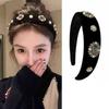 Sparkly Rhinestone Velvet Headband Elegant Design Hair Hoops Rhinestone Headband  Women Girls