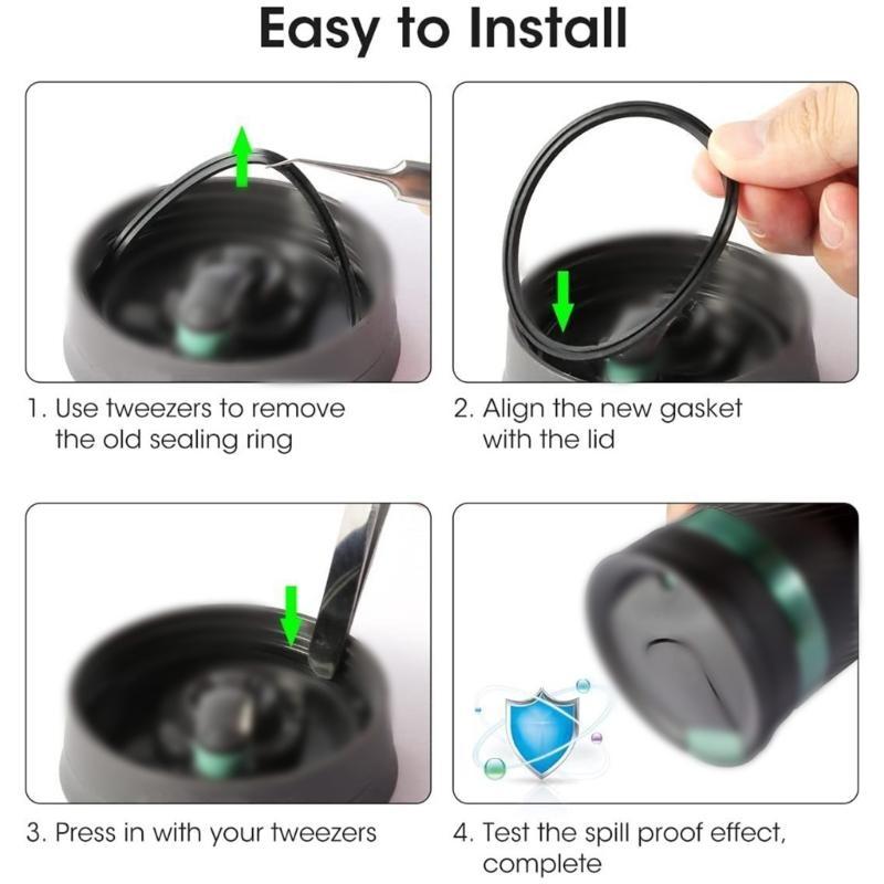 10 Stück Deckeldichtungen Auslaufsichere Silikonbecherdeckeldichtungen Ersatzdichtungen