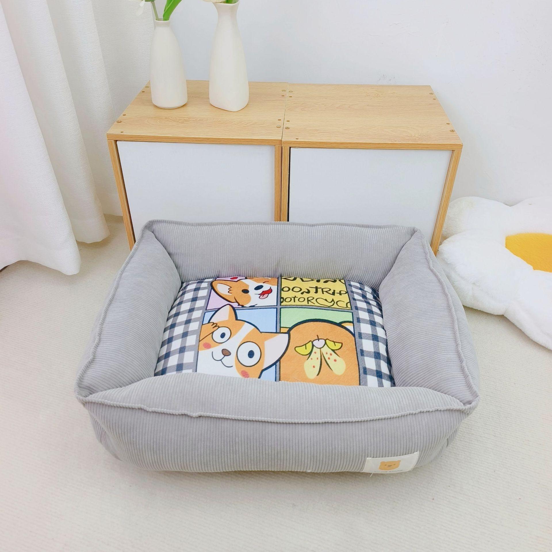 

Собачий домик Iins Style для всех сезонов, плюшевый мишка для маленькой собаки, померанский шпиц, бишон-фризе, зимнее теплое гнездо для кошки, диван-гнездо для питомца 40*50cm