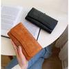 Carteira Trifold com Bloqueio RFID Vintage, Porta-Cartão de Crédito Retro de Grande Capacidade, Bolsa Clutch Feminina e Organizador