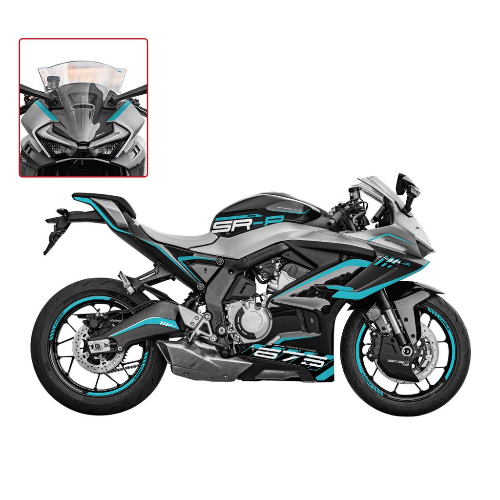 Used For CFMOTO 675SR Motorcycle Fairing Stickers Kits Motor Bike Head Area Can Choose Pattern