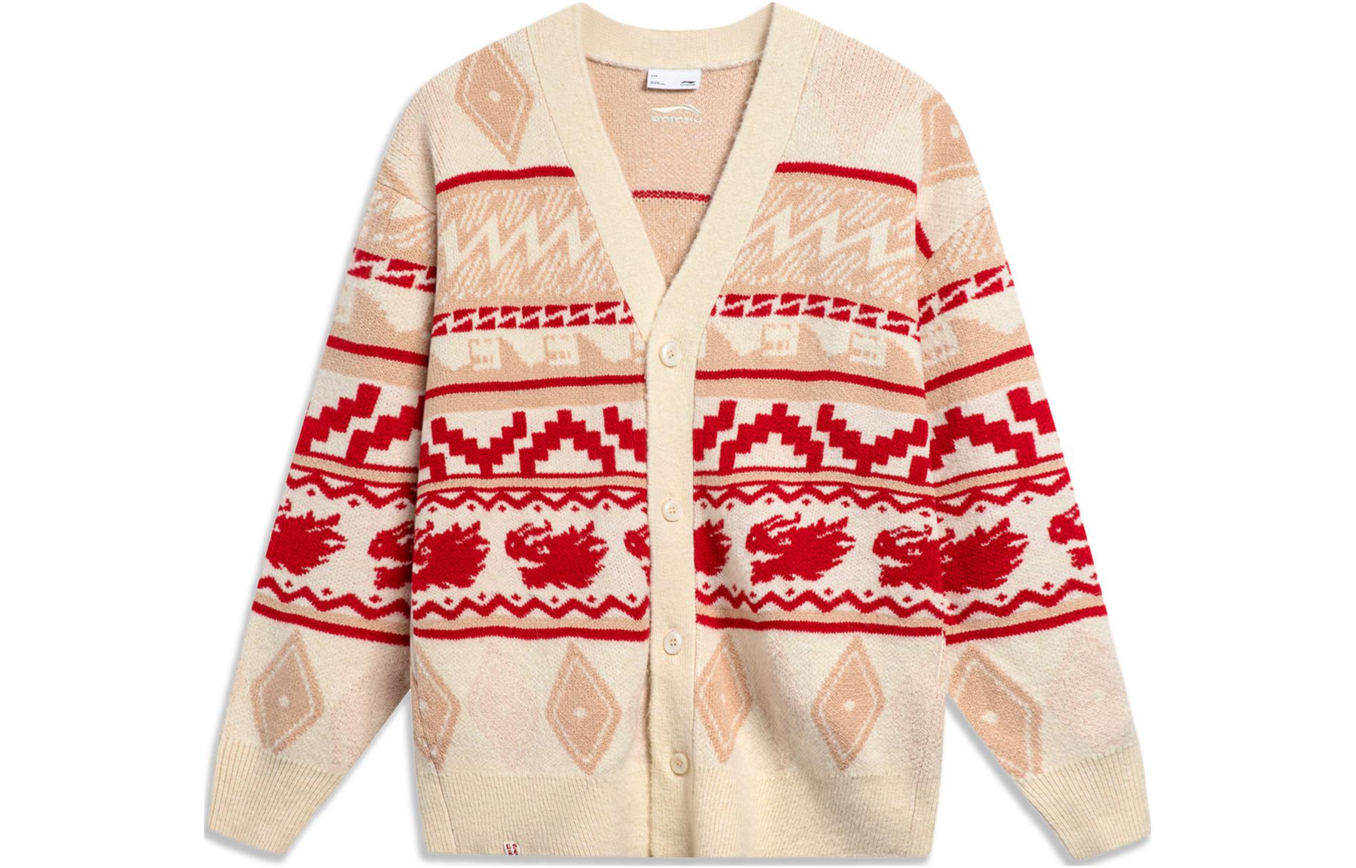 Li Ning Rijin Doujin Collection Knitwear Men s Ecru AMBU021-1 2XL