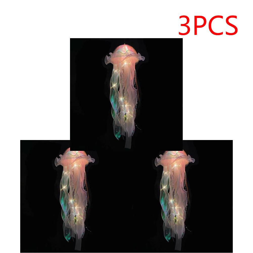 1-5PCS LED Jellyfish Lamp Button Battery Portable Flower Light Atmosphere Decoration Lamp Bedroom Night Lamp For Room Home Decor