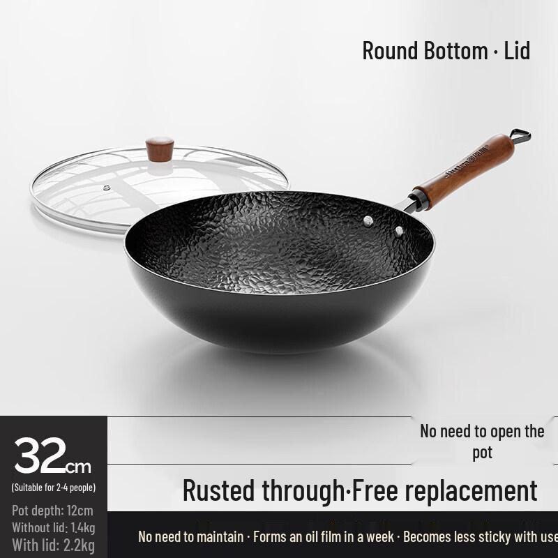 Traditional Zhangqiu Seasoned Iron Wok