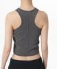 MUSINSA STANDARD WOMAN Women'S Ribbed Pigment Racer Back Tank Top [Dark Grey]