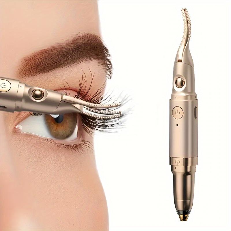 2-in-1 Heated Eyelash Curler & Electric Eyebrow Trimmer - USB Rechargeable, Dual-Action Precision Grooming Tool with Gentle Heat