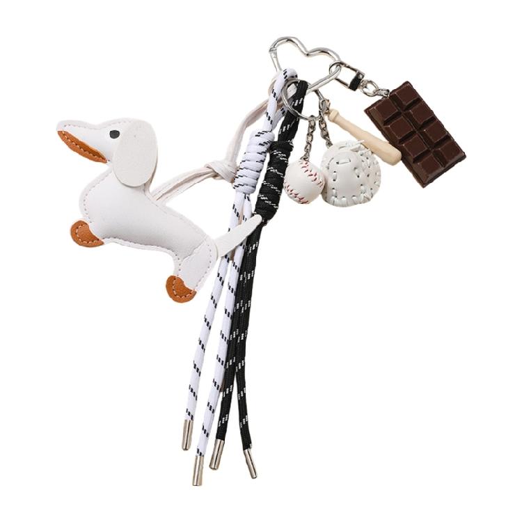 Multipurpose Sausage Dog Key Pendant Sturdy PU Materials Construction with Attention to Detail Daily Casual Wear