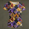 Women's Halloween Print Short Sleeve Neck Loose Fit T-Shirt for Party Casual Wear