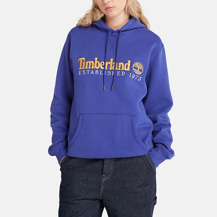 Timberland 50th Anniversary Special Series Hooded Letter Long Sleeve Sweatshirt Unisex Sweatshirt Bright-Blue A2E2C-ED5