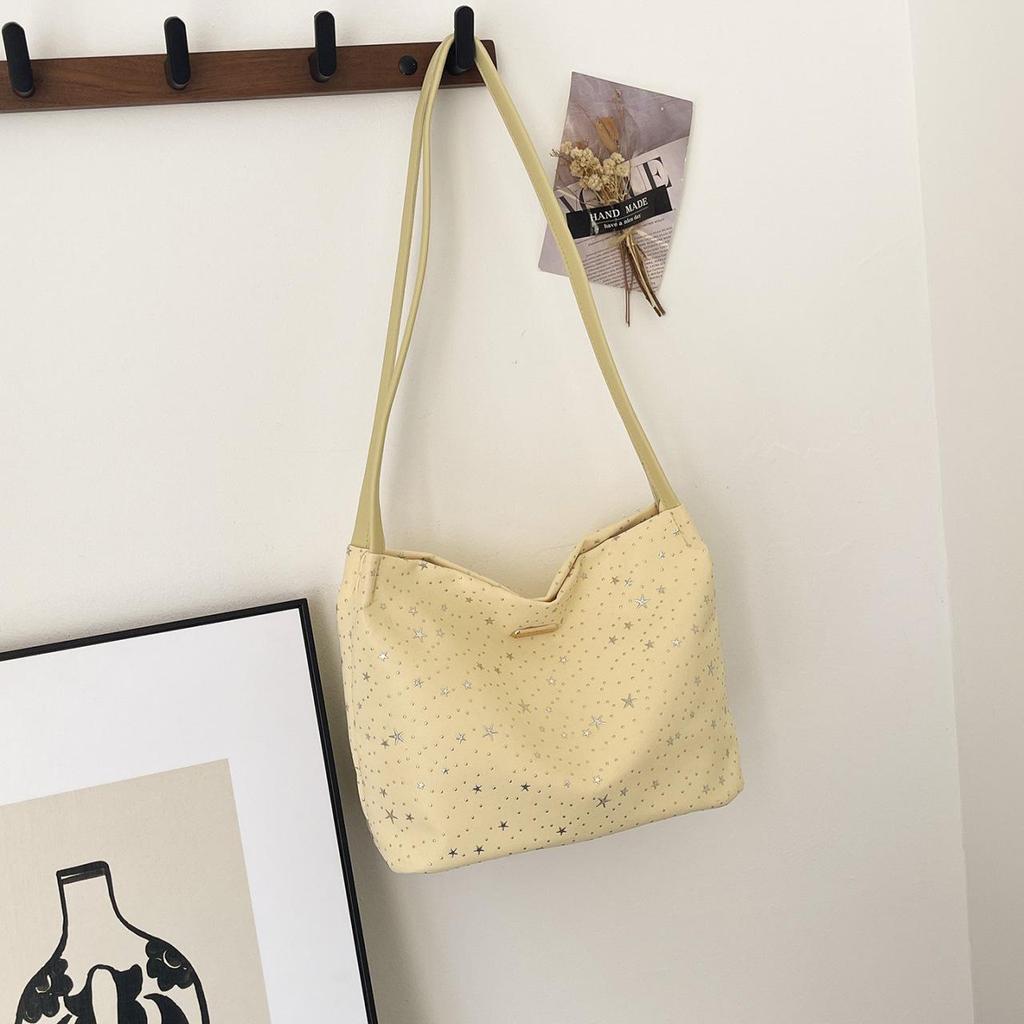Niche Design Star Tote: Versatile Single-Shoulder Bag for Students, Daily Commute, and Large Capacity
