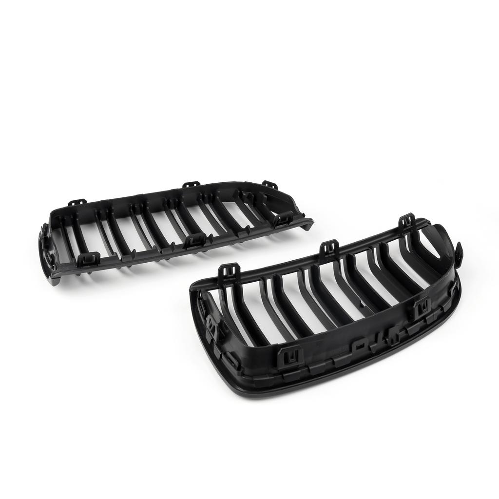 Front Kidney Double Slat Grille For BMW E90 Sedan Wagon 320i 04-07 Matte Black