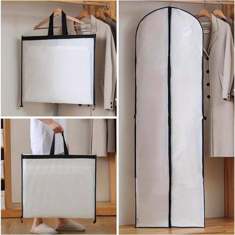 Faltbare Wasserdichte Reißverschluss Staubschutzhülle Schutztasche für Anzüge Reiseaufbewahrung Hängende Kleideraufbewahrung Kleiderschrank Kleiderschutz