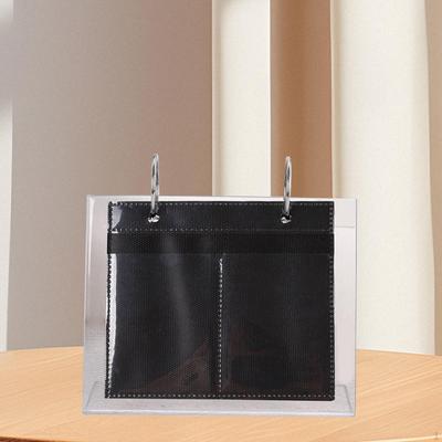 Acrylic L Shape Picture Stand with 17 Sheet Folders for Wallet Photos