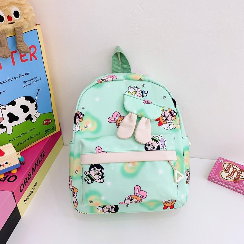 Children'S Backpack Cartoon Cute Rabbit Ears Boys And Girls Backpack Foreign Style Large Capacity Student Schoolbag