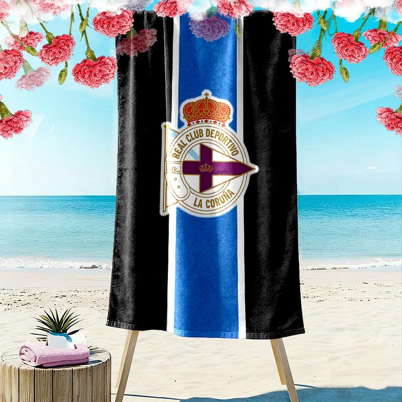 Deportivo Logo Beach Towel, Large Soft Quick Dry Towel for Beach Camping Swimming
