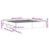 Bed Frame Concrete Grey 200x200 cm Engineered Wood