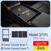 Center Console Wrap for Tesla Model 3 Y YL Juniper 2025 2026 Central Control Panel Frame Storage Box Organizer Glasses Holder