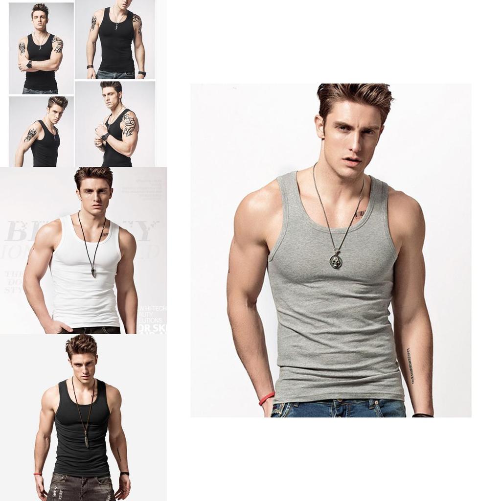 Premium Quality Mens Sleeveless Tank Top Sportwear T-shirts Vest Undershirts