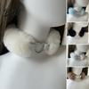 Eleganter Schmuck Flauschiger Choker-Kragen Abnehmbare Flauschige Halskette Legierung Herz