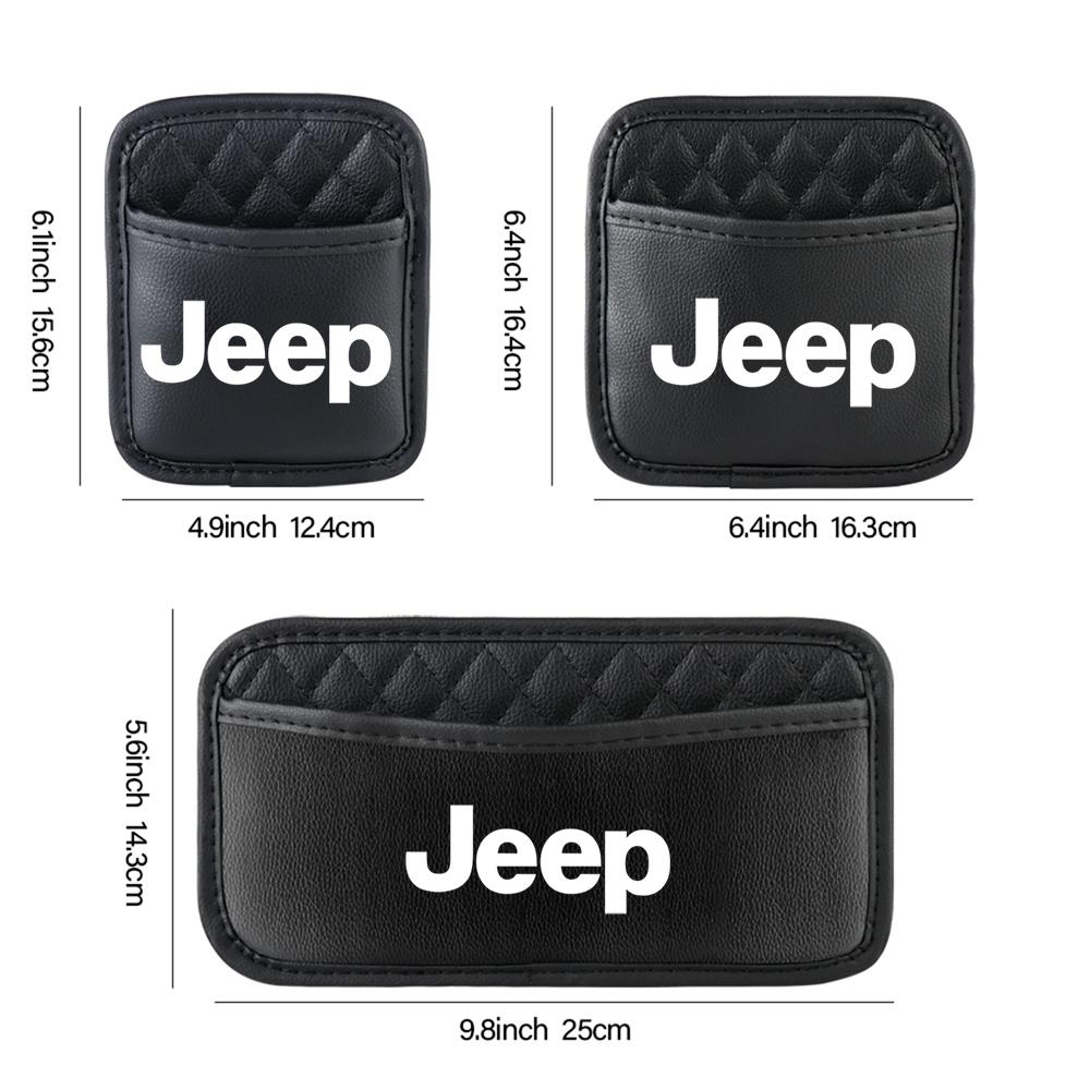 Leather Car Storage Bag Seat Back Center Console Organizer Key Holder For JEEP Renegade Grand Grand Cherokee JK Wrangler Compass