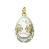 1 Piece Brass Easter Day Series Charms For Jewelry Making 18K Gold Plated Flower Faberge Egg Pendant DIY Findings 28mm x 15.5mm