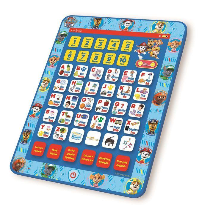 To-språklig pedagogisk nettbrett Paw Patrol (EN/FR)